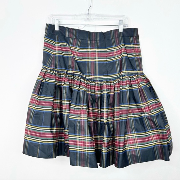 J. CREW | Holiday Taffeta High Waisted Skirt Pleated in Stewart Plaid Sz. 10 - Picture 3 of 4